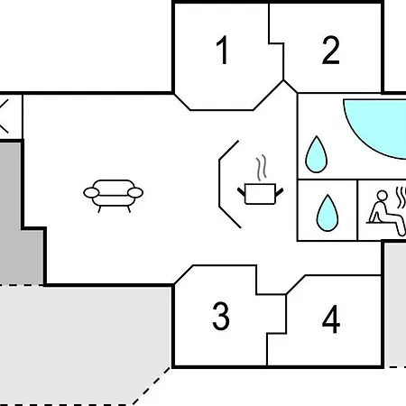 Сasa de vacaciones Impresionante Casa En Con Sauna